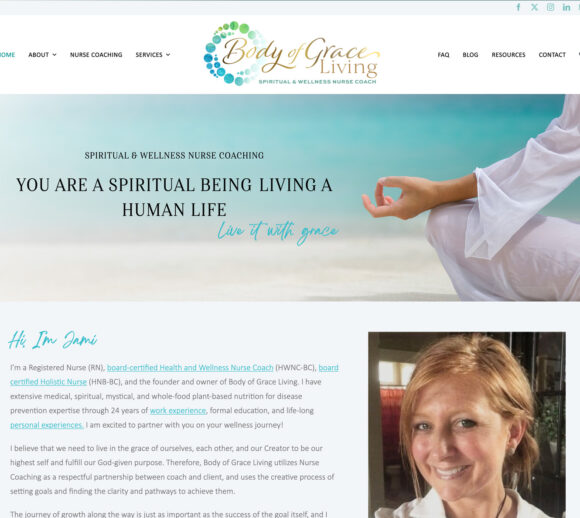 Therapist Website Design - Body of Grace Living