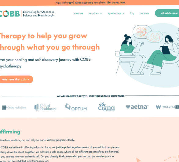 Therapist Website Design - COBB Psychotherapy