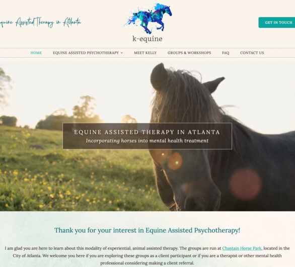 Therapist Website Design - K-equine.com