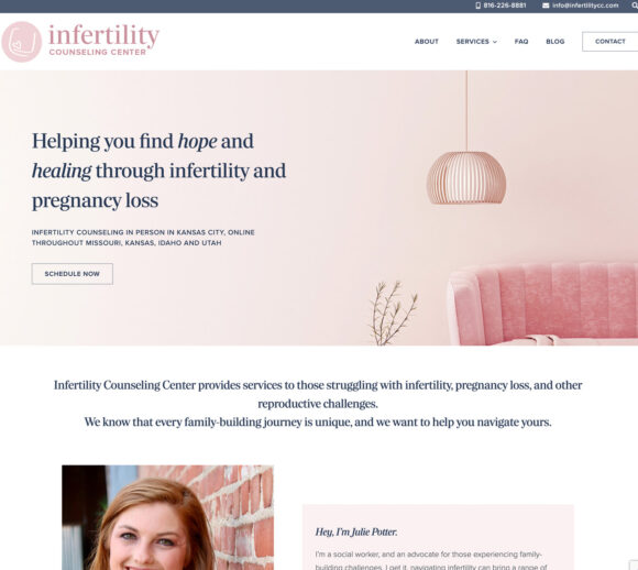 Therapist Website Design - Infertility Counseling Center