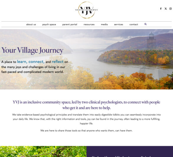 Therapist Website Design - Your Village Journey